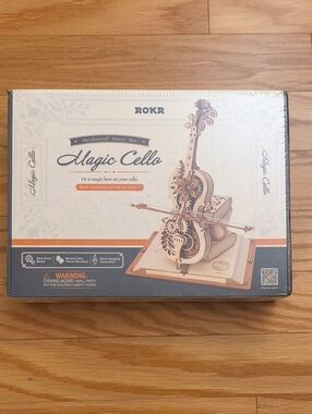 ROKR Magic Cello Mechanical Music Box 3D Puzzle NWT